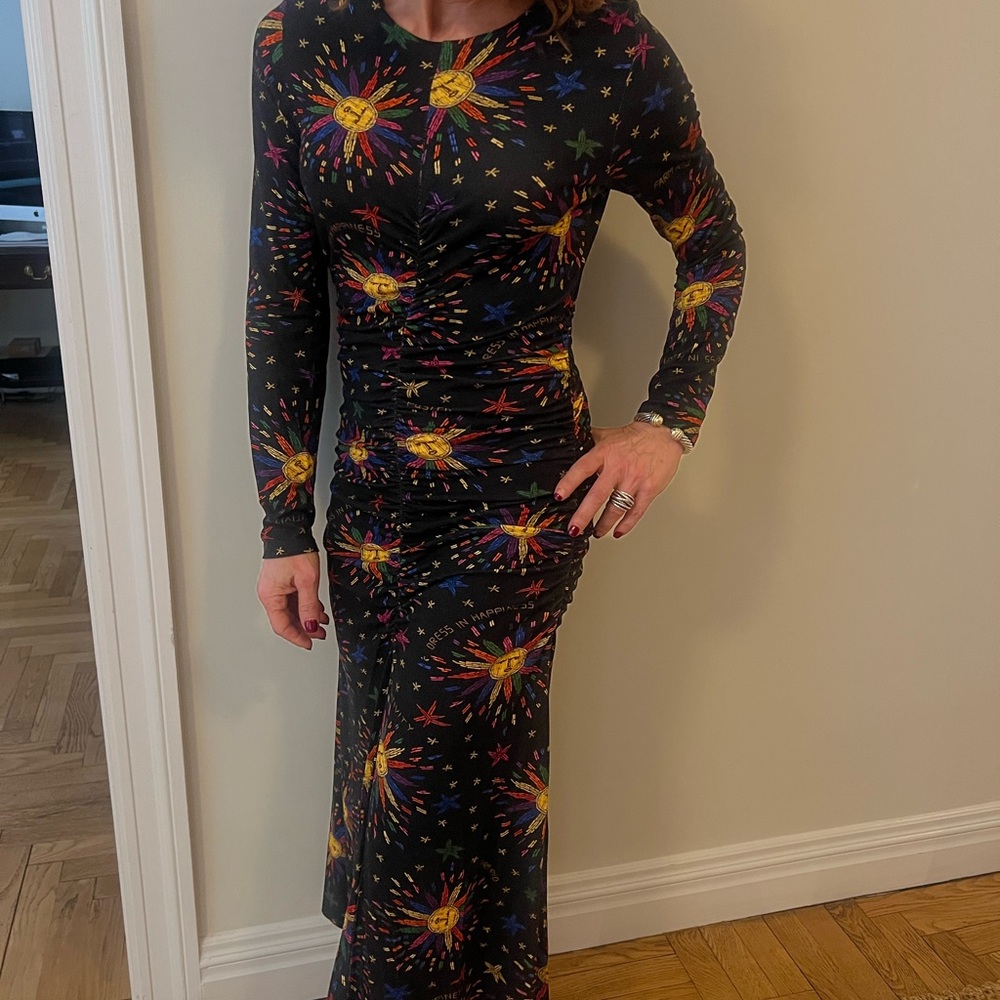Farm Rio Sun and Stars Black Maxi Dress
